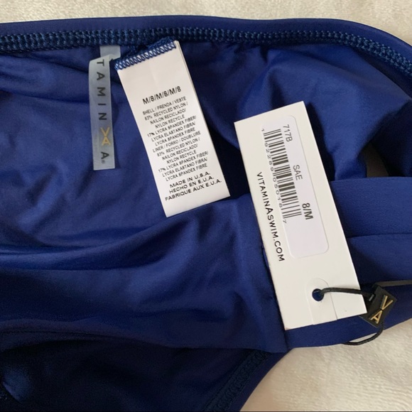 NWT Vitamin A Emelia Triple Strap  EcoLux Bottom in Sapphire - Picture 7 of 7